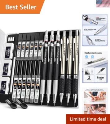 Versatile 6PCS Mechanical Pencil Set with Ergonomic Design for All Writing Needs