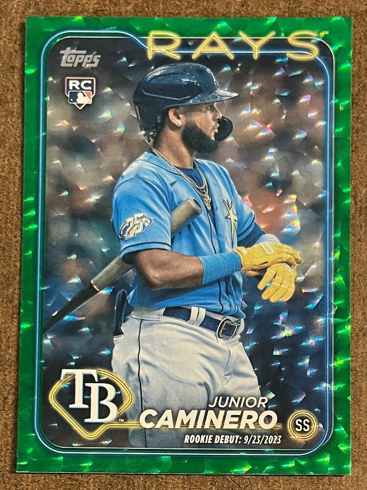 2024 Topps Update Green Foil US223 JUNIOR CAMINERO RD RC /499 - Tampa Bay Rays