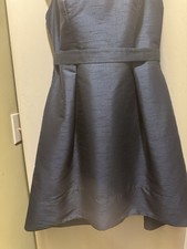 Alfred Sung Midnight Navy Sleeveless V-Neck Fit & Flare High-Low Dress Size 14