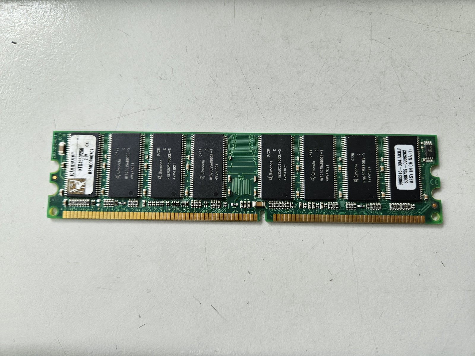 Kingston 256MB PC2700 DDR-333MHz CL2.5 184P DIMM ( KTD4550/256 9905216-004 ) REF