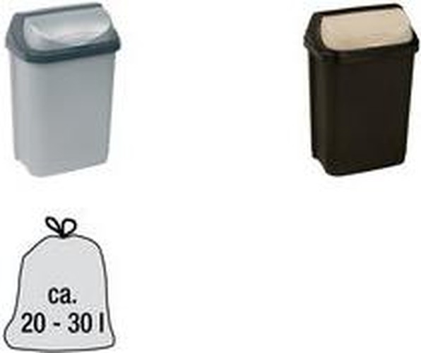 Occasione! Pattumiera Rasmus Argento 10L Coperchio Roll-Top