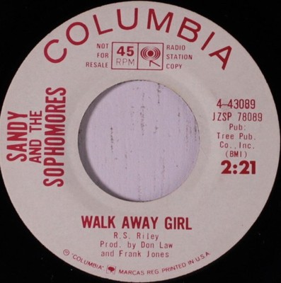 Sandy And The Sophomores - I Trust You Tommy / Walk Away Girl  (7'') (Very Good P