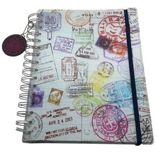 Travel Adventure Book Journal, Diary Spiral Bound Paperback W Pockets
