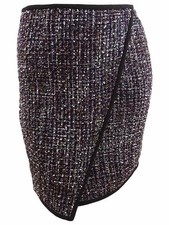 Calvin Klein Women's Tweed Front-Overlap Skirt