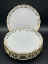 Vintage Winterling Bavaria Porcelain Gold Trim 7.5 Inch Salad Plates Set of 6