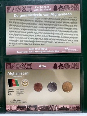 Littleton World Coin Set - Afghanistan 3 coins with card