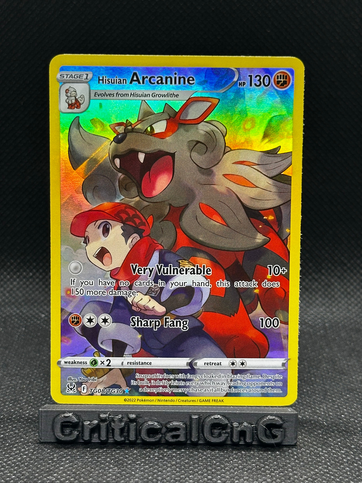 Hisuian Arcanine TG08/TG30 Lost Origin Trainer Gallery Ultra Rare Pokemon