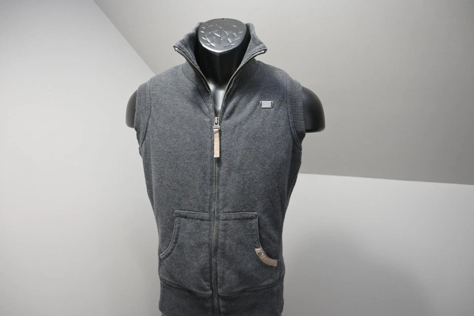 Nike шерпа жилет свитер серый повседневный куртка полный молнии женщин Sz средний 8-10 - Изображение 2 из 4