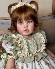 30inch Realistic Painted Toddler Girl Reborn Baby Doll Kits Rooted Hair Toy Gift