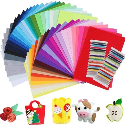 50 Farben Filzstoff, 20x30cm, Bastel Filz, bunte Filzplatten, Dekoration, Bas...