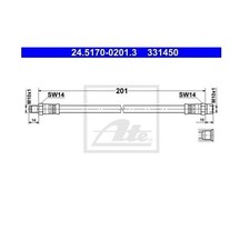 2 tubi freno posteriori ATE per BMW 2500-3.3 3 5 6 7 8 Z1 Z3 STEYR Haflinger