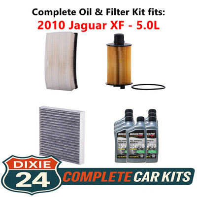 2010 Jaguar XF 5.0L Complete Oil, Air & Cabin Filter Kit (5W-30)