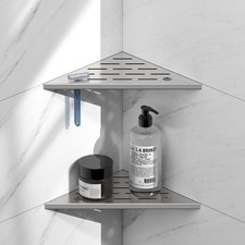 10 Inch Corner Shower Shelf 304 Stainless Steel Recessed Brushed Nickel 2 PCS