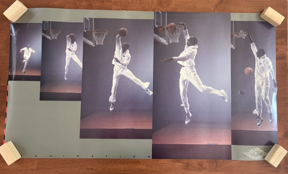 Michael Jordan Wings Poster Indiana Vintage Sports Posters for