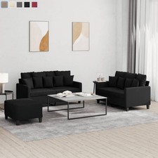 Sofagarnitur mit Kissen Relaxsofa Polstersofa Wohnzimmer Sofa Stoff Sitzgruppe