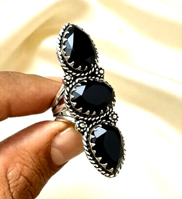 Black Onyx Gemstone Handmade 925 Sterling Silver Jewelry Ring All Size