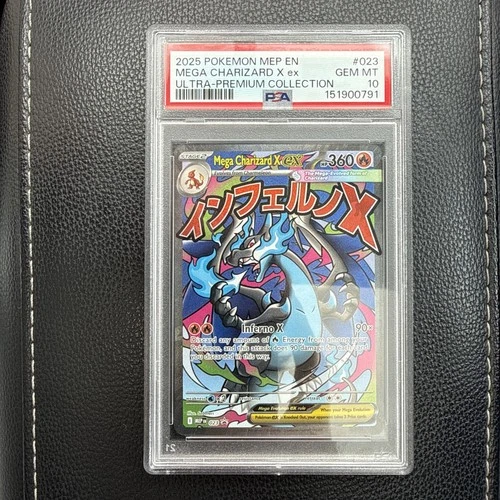 Pokemon 2025 Mega Charizard X EX 023 Ultra-Premium Collection GEM MINT PSA 10