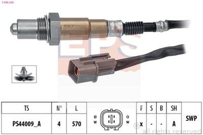 Lambdasonde Sensor Abgassteuerung EPS 1.998.344 für HYUNDAI i10 2 BA IA LPG