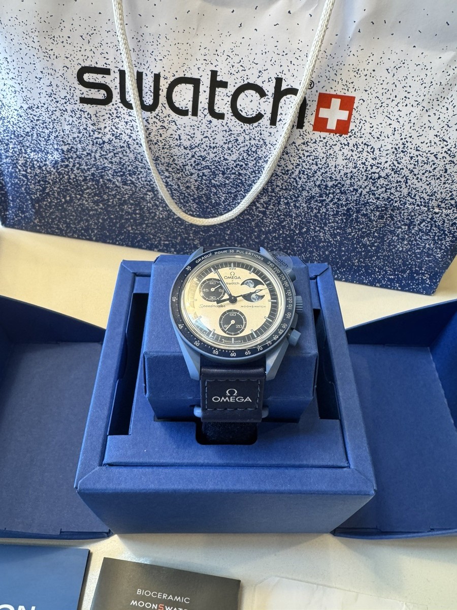Swatch MISSION TO THE MOONPHASE　スウォッチオメガ Swatch x Omega Mission To The Super Blue Moon Moonphase | eBay