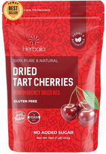 Dried Tart Cherries 1Lb Montmorency Whole Sour Cherry All Natural Snack Fruit