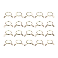 Fuel Line Hose Clips, 100pcs 14mm 65Mn Steel Tubing Spring Clamps