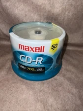 NEW 50 Pack Maxell Color CD-R 700MB, 48x -80 Min.Recordable Disc 50 pack NB28