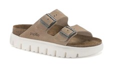 Birkenstock Papillio Womens Arizona Chunky Suede Leather Warm Sand 37 US 6-6.5 