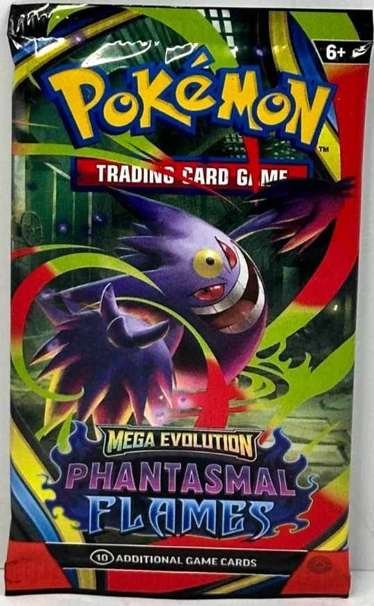 1x Pokemon Mega Evolution Phantasmal Flames Sealed Pack w/10 Card