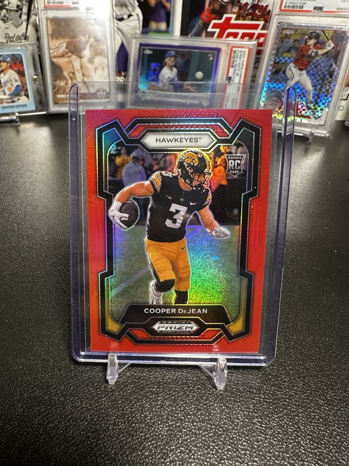 2024 Panini Prizm Draft Picks - Red Prizm #113 Cooper DeJean /299 (RC)