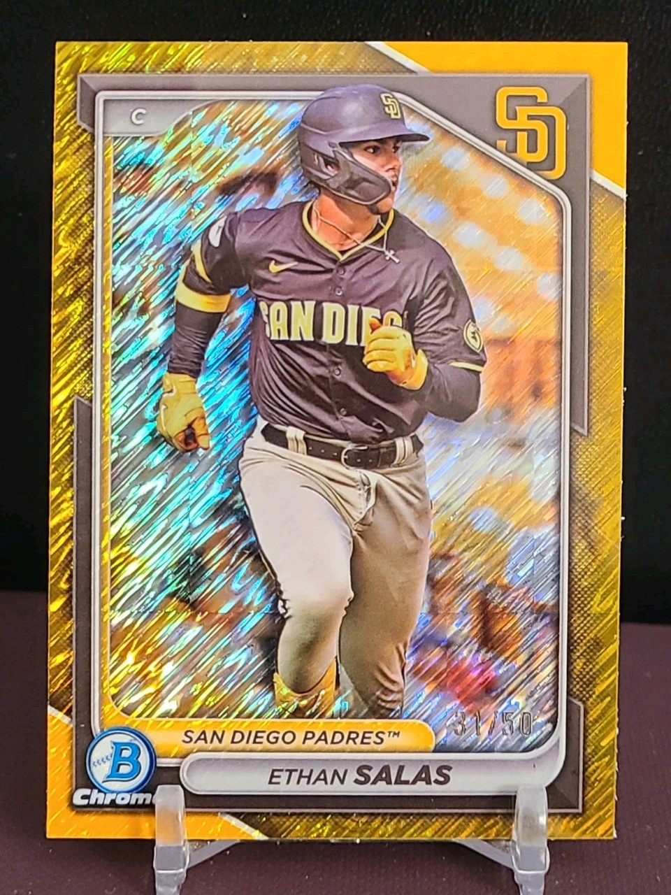 2024 Bowman Chrome - Prospects Ethan Salas Gold Shimmer Refractor /50 #BCP-201