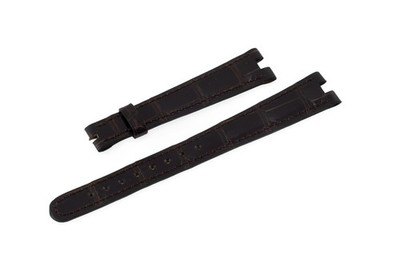 Neu - Patek Philippe Ellipse Alligator Lederband Band dunkelbraun 16/11 