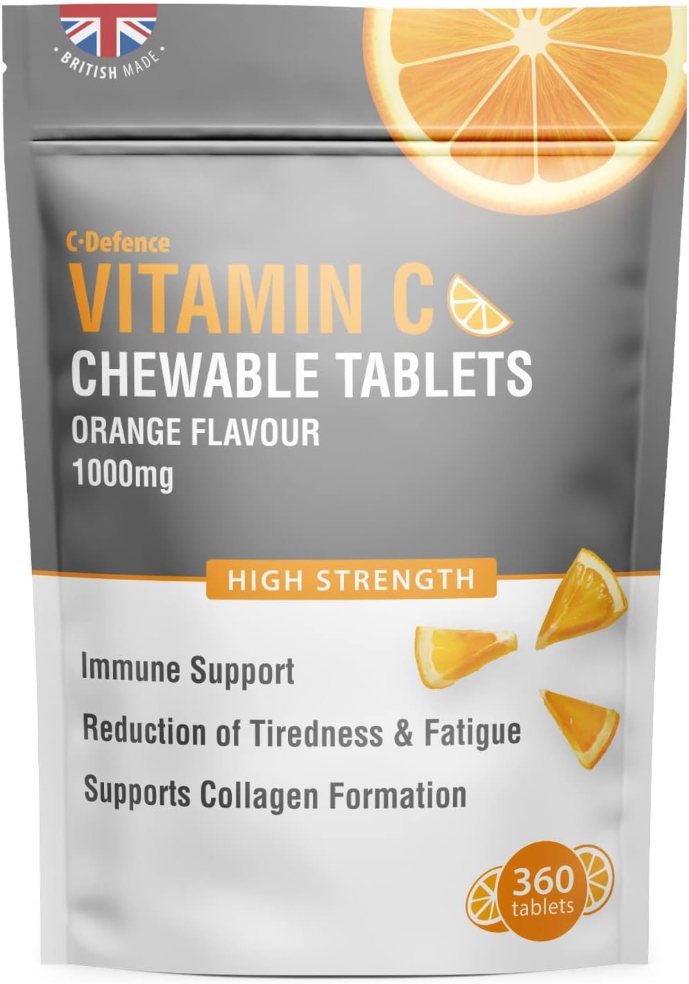 Vitamin C 1000mg Chewable - 360 Tablets - Supports Immune Health and Helps Figh