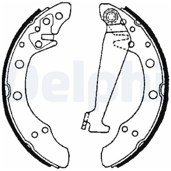 2X Bremsbackensatz Hinten FüR VW Vento 1H 1.9 2.0 91 Bis 98 Delphi ADZ AUB-image