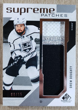 2021-22 SP Game Used Supreme Patches Drew Doughty Game Used Patch /15 Kings