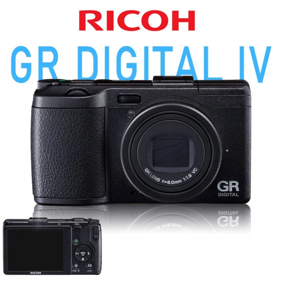 RICOH GR DIGITAL IV - 10,4 MP, 28-mm-Äquivalent, 4x Zoom, Schwarze Kamera