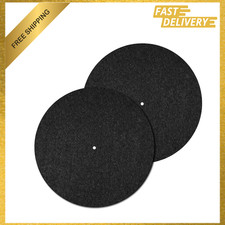 Record Player Mat, Felt Slipmat for Turntable, 12 Inch, Anti Slip Static, 2 Pack