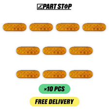 10-Pack 6" Oval LED Amber Turn & Marker Light - Connector F00867S125