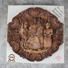 VTG Euro Gammelteller 3D Plaque Plate Wood St...