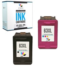 Compatible HP 63XL Black Color Ink Cartridges 63 XL Cartridge Combo Pack