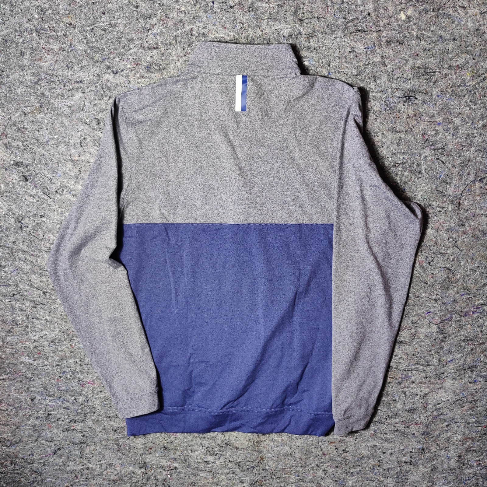 Rhoback Mens Performance Q-Zip Solid Gray Blue Pu… - image 6