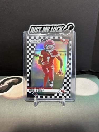 2024 Panini Prizm - Rookies Xavier Worthy #399 Black & White Checker Prizm (RC)