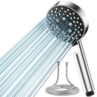 Duschkopf Hochdruck Handbrause 5 SprüHmodi Wassersparend Turbo Schlauch 2M