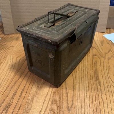 Old Metal Ammo Box Cal. .50 M2 Broken Latch Read Description