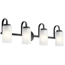Kichler 55088 Kennewick 4 Light 32"W Bathroom Vanity Light - Black