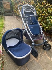 Uppababy Vista Stroller blue with bassinet