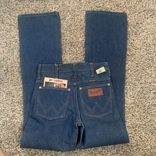Vintage Wrangler 70  s Student Cowboy Cut Jeans With Tag 25x30