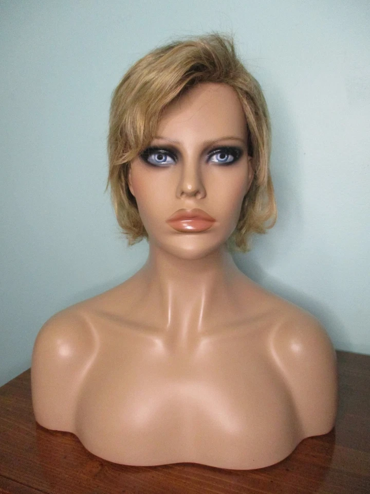 Peluca peluda estilo retro años 80 mezcla rubia arena 6" #15 / 15B - sin marca - años 80 Foto 2 de 4