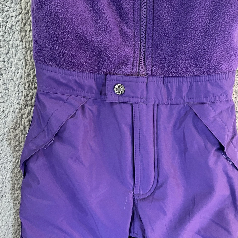 Mono de esquí púrpura SNOZU baberos invierno pantalones de nieve niñas 5T aire libre traje de nieve Foto 4 de 4