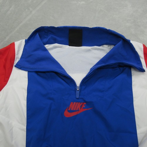 Nike Jacke Jungen XL weiß rot Colorblock Amplify 1/2 Zip leichter Windbreaker - Bild 3 von 15