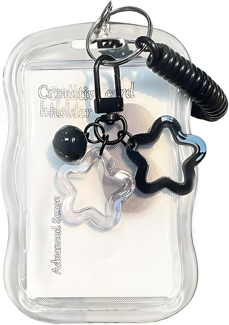 Cute Kpop Photocard Holder Keychain - Transparent Photo Card
